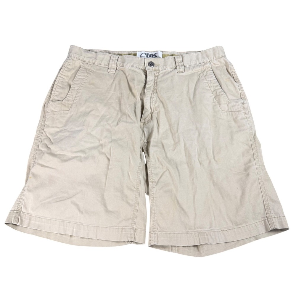Mountain Khakis Jackson Hole Mens 35x10 Tan Cotton Stretch Hiking Shorts Khaki